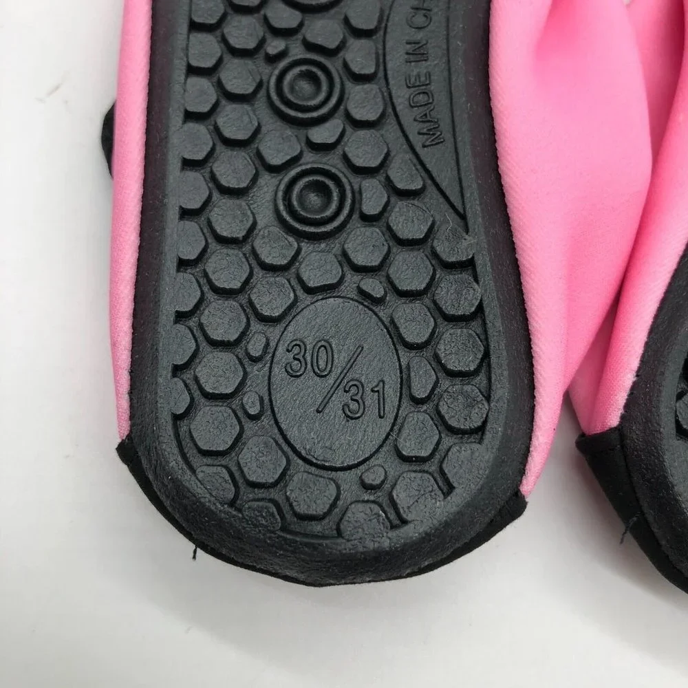 Adorllya Girls Water Shoes Slip On Fabric Mermaid Pink 30/31 US 11/11.5